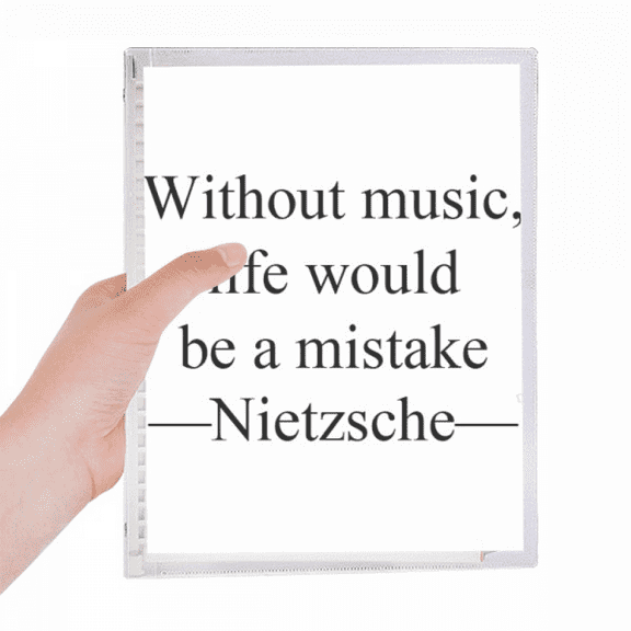 music quotes life notebook loose diary refillable journal statiry