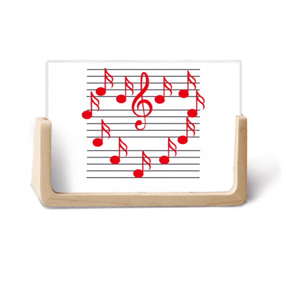 music symbol Shaped staff spectrum photo wooden photo frame tabletop display