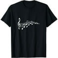 thumbnail image 1 of musical notes Music Dad T-shirt text in treble clef t-shirt, 1 of 4