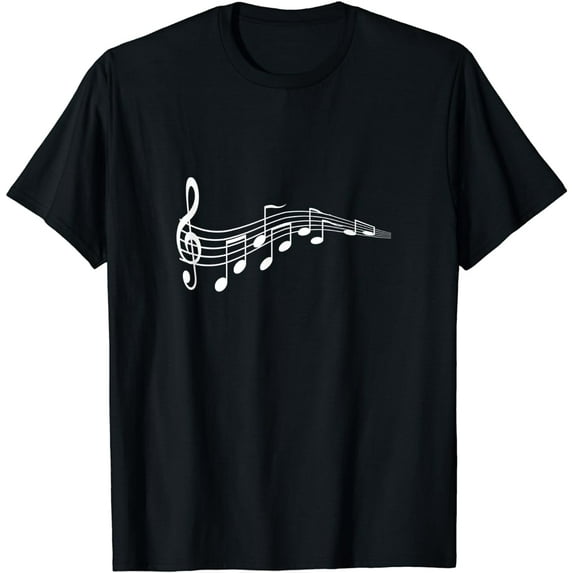 musical notes Music Dad T-shirt text in treble clef t-shirt