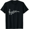 thumbnail image 1 of musical notes Music Dad T-shirt text in treble clef t-shirt, 1 of 3