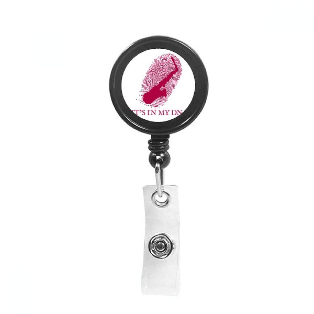 musical saxoph gene fingerprint Retractable Keychain Badge Holder ID Badge