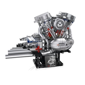 muuchuu Technik V2 Engine Building Toy with Light Sound Spray Motor Set, Motorcycle Engine that Work Brick Kit Adult, Model Motorbike Engine DIY Hobby STEM Toy Gifts for Kids Teens 14+ (867Pcs)