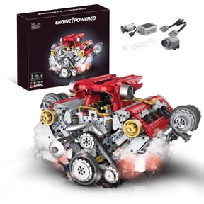 muuchuu Technik V8 Engine Building Toy for Adult, Car Engine Model Build Brick Kit with Motor/Light/Smoke, DIY Hobby Project MOC STEM Toy Gifts for Kids Teens 14+ (3201Pcs)