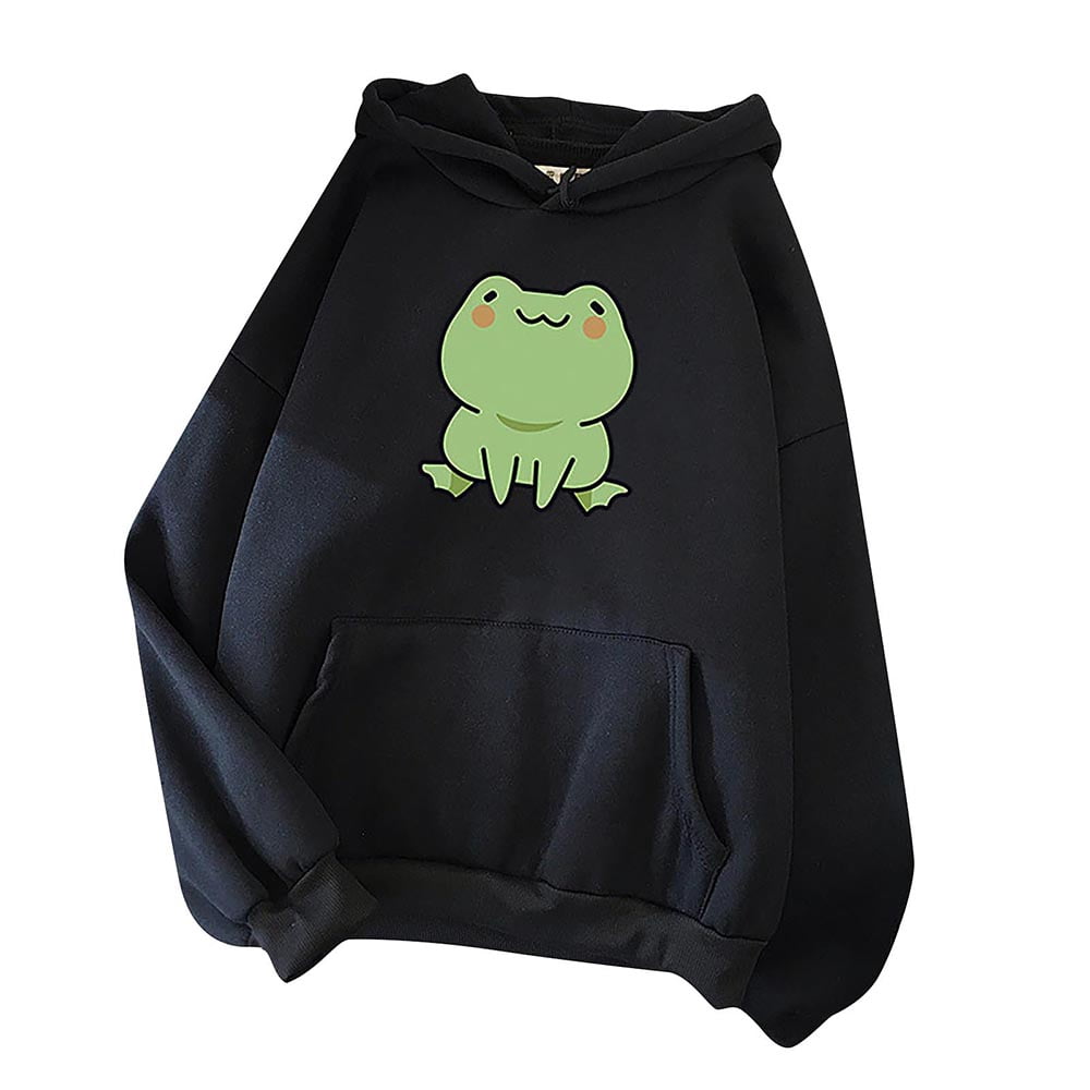 muxika Women's Cute Sweatshirts Kawaii Frog Cartoon Hoodies Loose Long  Sleeve Hoodie Teens Girls Casual Pullover Tops - Walmart.com