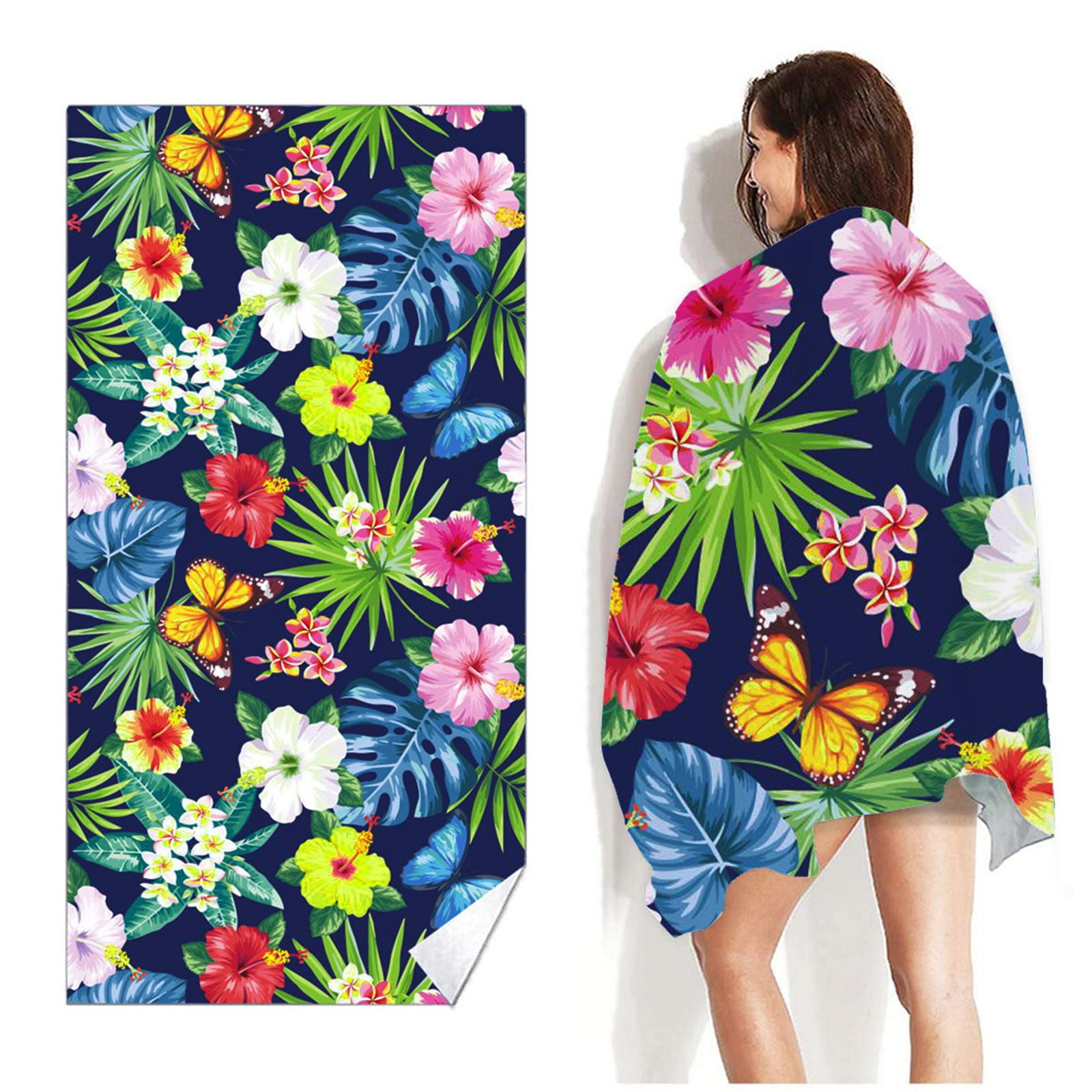 mveomtd 1PC Adults Beach Towel Microfiber Sandless Beach Towel Thin And