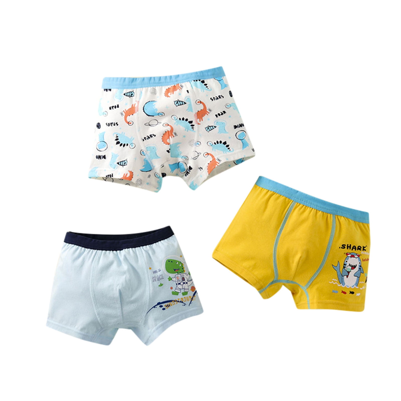 5 Pcs/Lot Cotton Children Underwear Shark Cartoon Patterns Boys