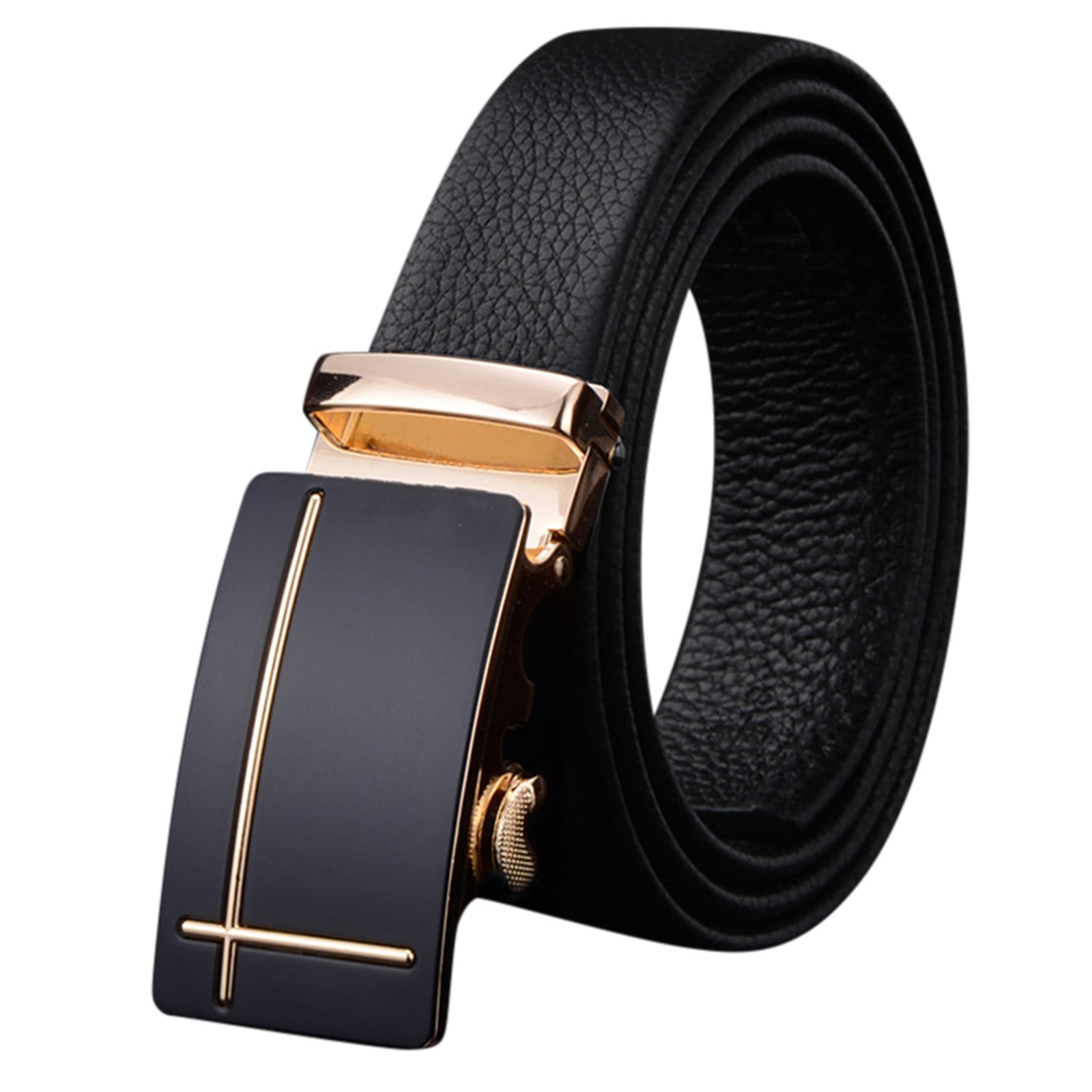 Genuine Leather Mens Ratchet Belt - Belts For Men With Adjustable Automatic  Buckle