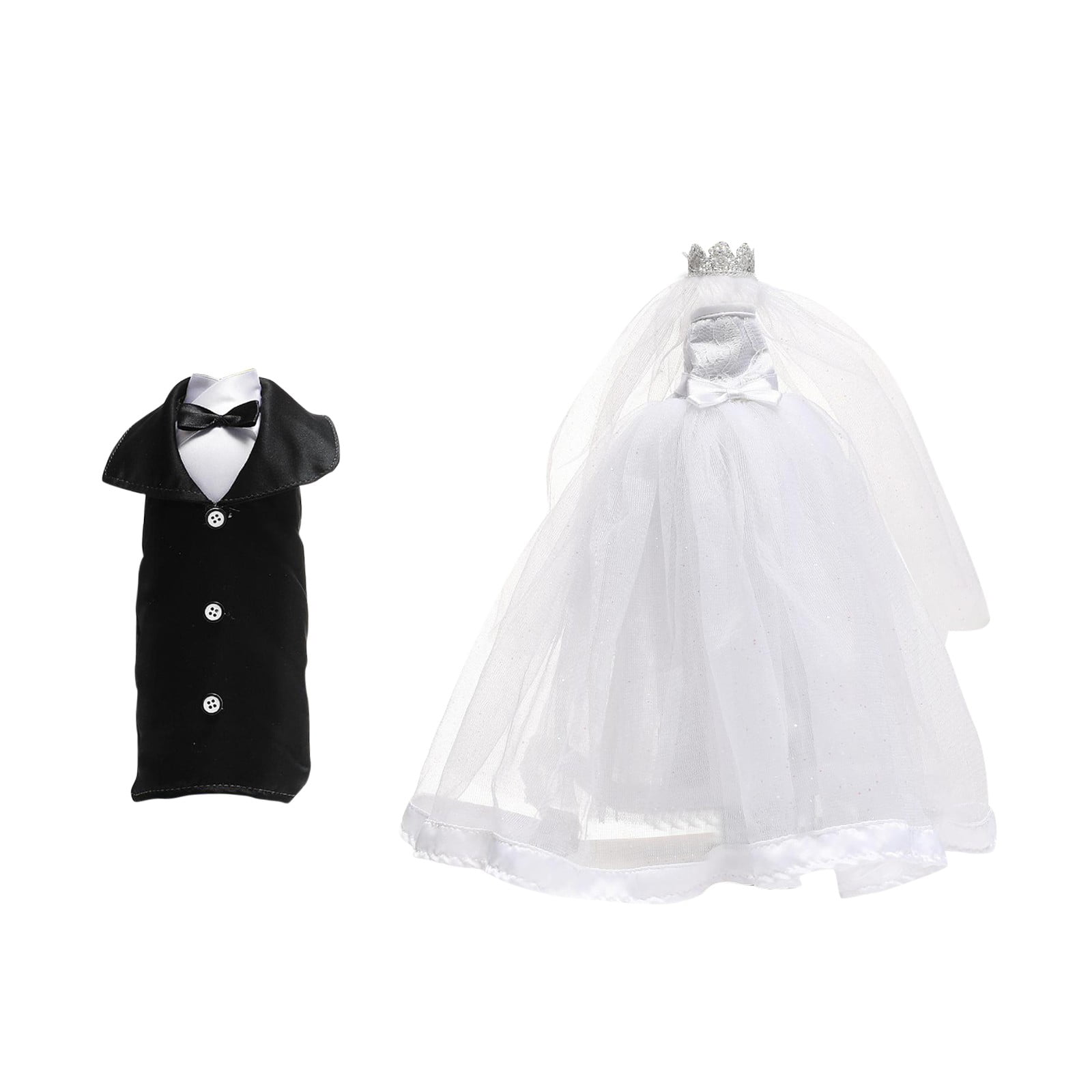 mveomtd Valentine's Day Mini Wedding Dress Red Wine Bottle Set Suit ...