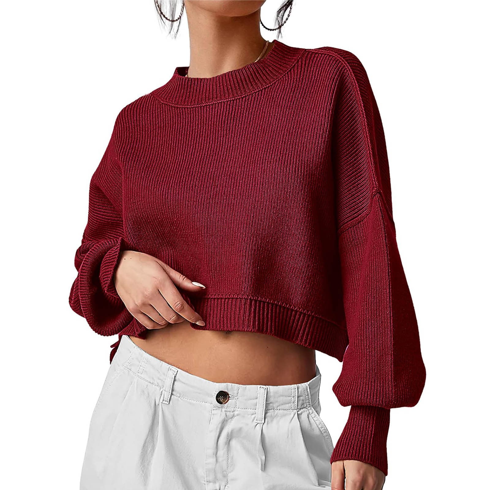 mveomtd-women-s-round-neck-short-sweater-2023-autumn-batwing-long