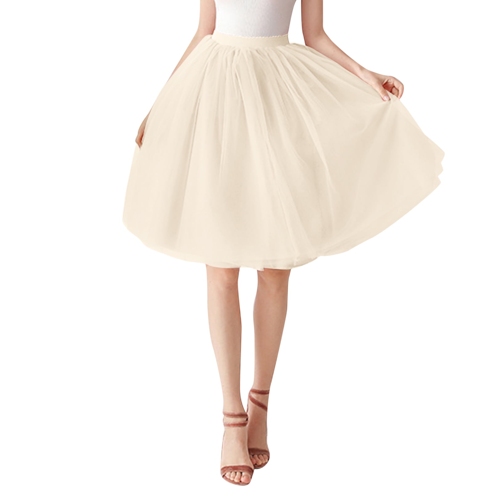 Womens cream tulle skirt cheap