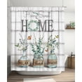 thumbnail image 1 of mvhsuoem Home Sweet Home Floral Polyester Shower Curtain, 72" x 72" Waterproof, 1 of 6