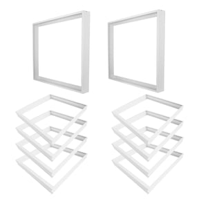 mw 10-Pack 2x2 Surface Mount Kit for LED Flat Panel Light-Aluminum Ceiling Frame for 24 x 24 x 3.13 inch, Good for Edge-Lit and Back Lit Panel