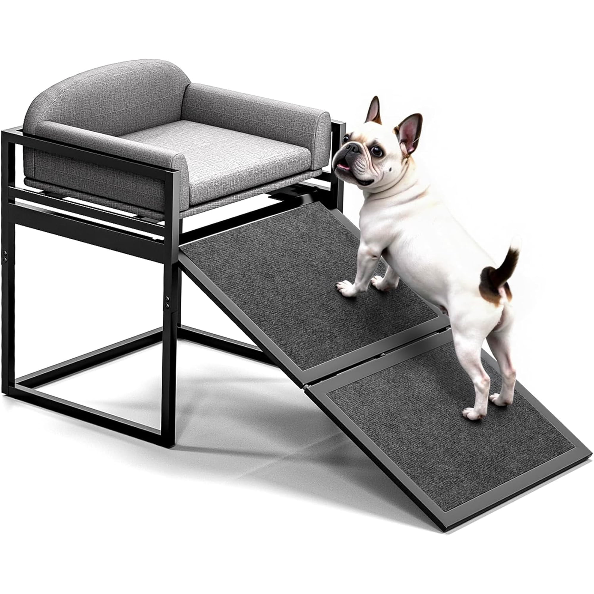mw Dog Stairs Ramps for High Bed,Seat Chairs Mate for Small Dogs,Steps for Puppy Cats Pets To Get on Bed with Platform Doggie Office Window Doggy Couch,Non Slip Dachshunds Ladder,Load Capacity 100lbs