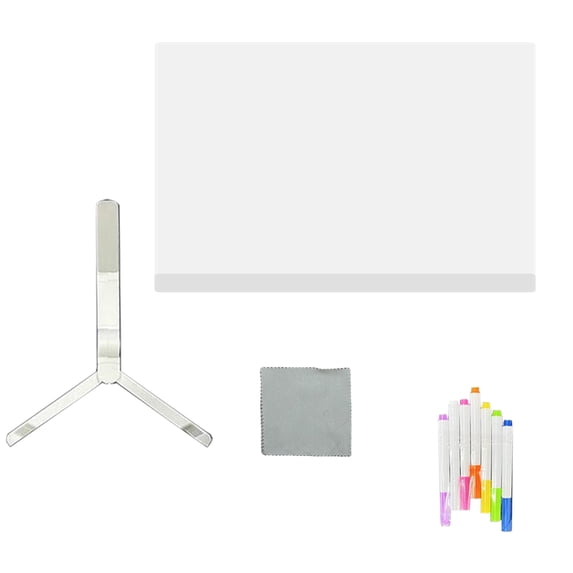 mwptoo 1 Set LED Note Board with Colors, Light up Dry Erase Board with Stand Glow Memo LED Letter Message Board
