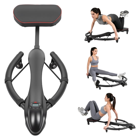 mwptoo Full Body Abdominal Trainer with LCD Monitor & Adjustable Resistance, Multi-Function Core Workout Gear for Arm Back Training Home Gym