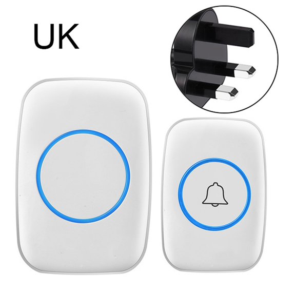 mwptoo Wireless Doorbell,Waterproof Door Bell Chime Kit Alarm for Home 300m Range Operating with 38 Melodies