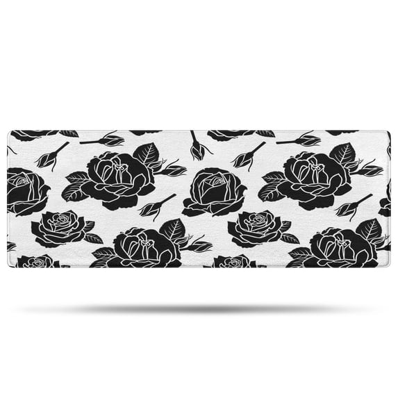 mxghjsw Line Flower Bathroom Rugs