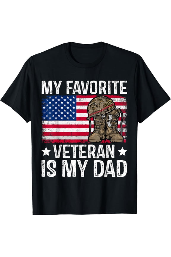 my favorite veteran is my dad army military veterans day T-Shirt Tee
