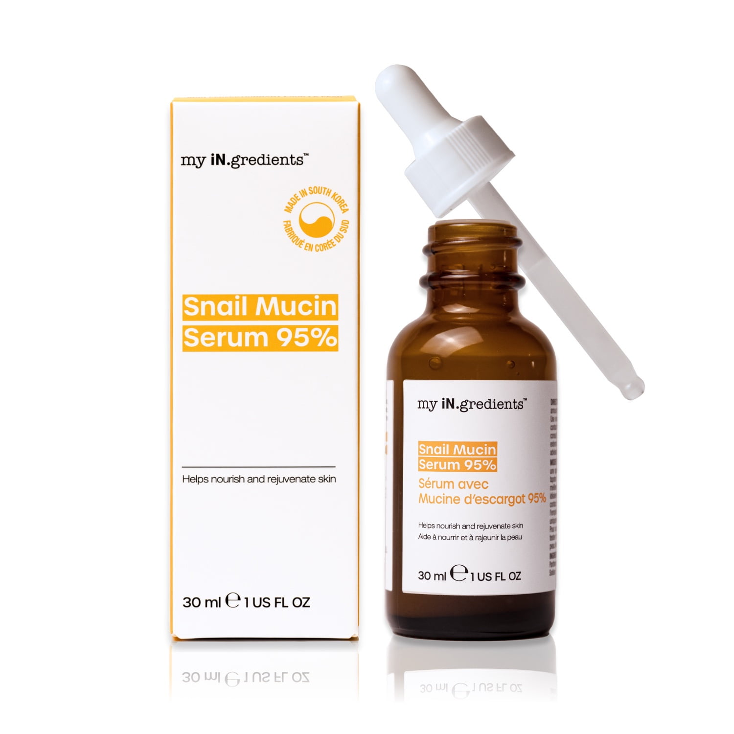 my iN.gredients 95% Snail Mucin Serum, 30mL