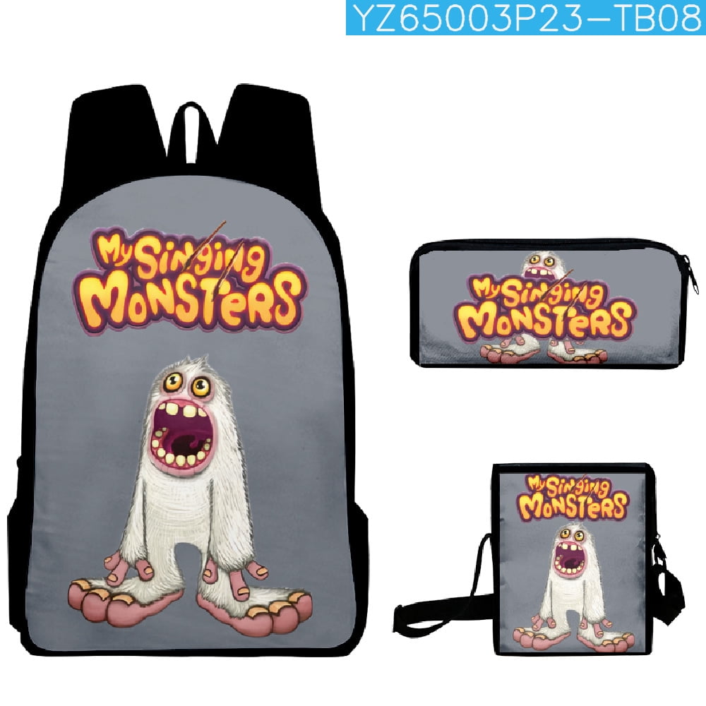 my singing monsters 3D Printed 3pcs/Set Bags Laptop Daypack Backpack ...