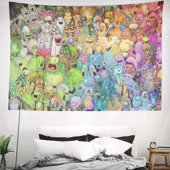 my singing monsters Tapestry Gift Wall Hanging Backdrop for Room Bedroom Girls Fans Background Banner Party Birthday Supplies Decor