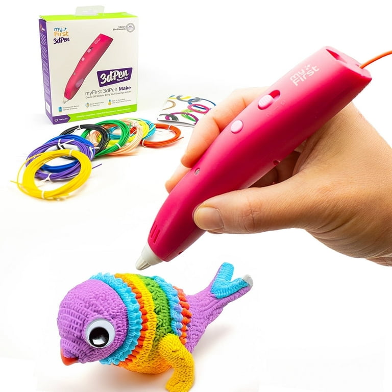 myFirst 3D Pen Make (Red) Starter Kit-Wireless, Rechargeable, 6