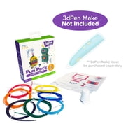 myFirst 3dPen Make Filaments Fun Pack-Robot World, Kid-Safe Low-Temp PCL Material, 3 Themed Kits for Creative Play