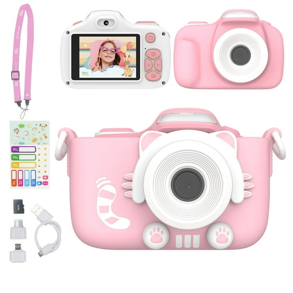 myFirst Camera 3 - New Kids Mini Camera, 16MP HD Video, Selfie Lens, Shockproof Case, microSD Compatible - Pink