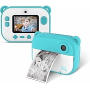 كاميرا myFirst Camera Insta 2 Kids للطباعة الفورية، صور بدقة 12 ميجابكسل وفيديو بدقة 1080 بكسل، بطاقة microSD، حبل للرقبة، طباعة حرارية، أزرق مقاوم للماء - هدية للأولاد والبنات من سن 5 إلى 12 عامًا