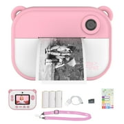 myFirst Camera Insta 2 Kids Instant Print Camera, 12MP Photos 1080P Video, microSD Card, Neck Lanyard, Thermal Printing, Waterproof (Pink) - Gift for Boys & Girls Ages 5-12