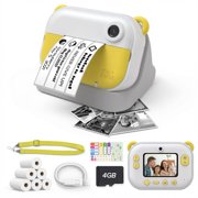 myFirst Camera Insta Wi - Kids Digital Camera Instant Print, Label Maker, 12MP, 1080P Video, Selfie Lens, Memory Card, Lanyard, for Kids 3-12 Yellow