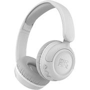 myFirst CareBuds Max Kids Wireless Headphones with Mic, Smart Volume Limit, 52H Playtime, Fast Charging, Interchangeable EarPads Mist White