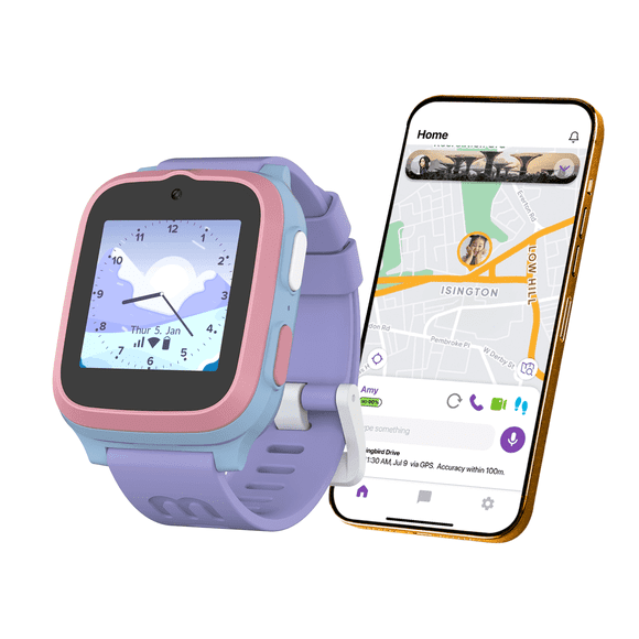 myFirst Fone S3+ (Cotton Candy)- Kids Smartwatch Phone: eSIM Technology, GPS Tracker, HD Video & Voice Call, Messaging, SOS Button, Care Call