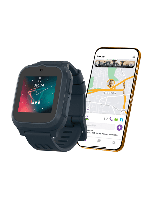 Fone S3+ (Space Blue)- Kids Smartwatch Phone: eSIM Technology, GPS Tracker, HD Video & Voice Call, Messaging, SOS Button, Care Call