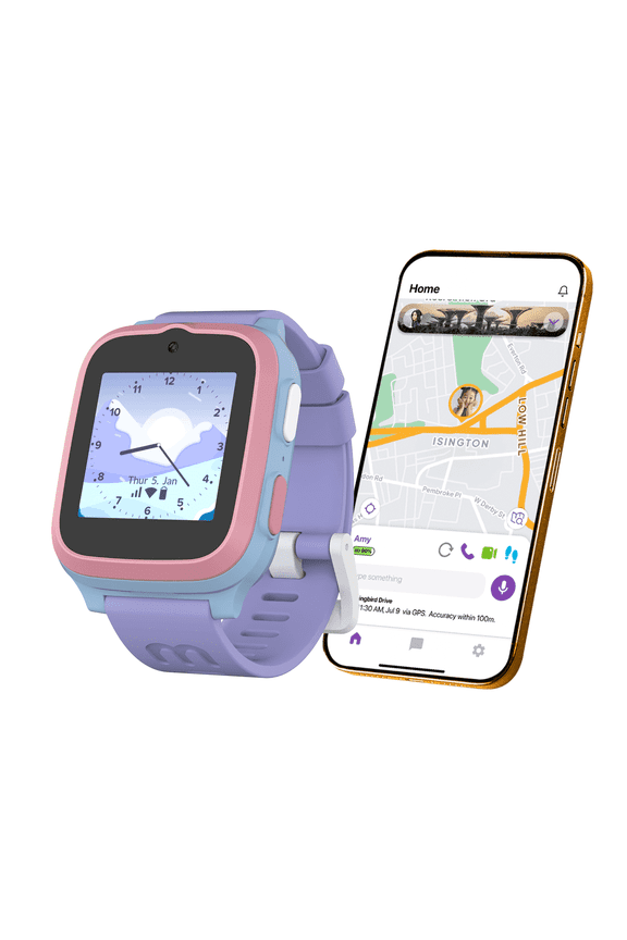 Open Box myFirst Fone S3+ (Cotton Candy)- Kids Smartwatch Phone: eSIM Technology, GPS Tracker, HD Video & Voice Call, Messaging, SOS Button, Care Call