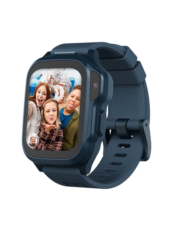 Fone S4 Kids Smartwatch with GPS Tracking, Free-Roaming eSIM & Class Mode, Space Blue