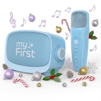 myFirst Voice 2 Kids Karaoke Machine: Portable Bluetooth Speaker, Wireless Microphone & 5 Voice Changers (Blue)