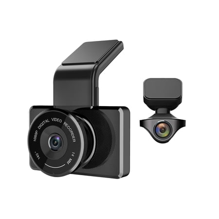 myGEKOgear - Orbit 950 1080P Front + Rear Full HD, GPS Logging, Wi-Fi Enabled, Wide Angle View, Driver Assist Features, 16GB SD Card Included, G-Sensor