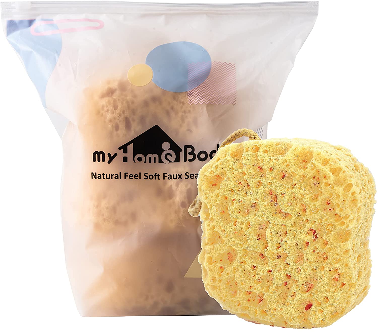myHomeBody Premium Bath Sponge, Bath Sponges for Shower, Body Sponge, Shower Sponge, Bath