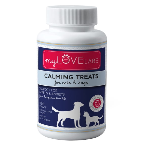 myLOVELABS Chews for Dogs and Cats of All Ages and Sizes. Helps Promote Relaxation and Reduce Stress. Natural Formula with a Delicious Flavor Your pet Will Love.