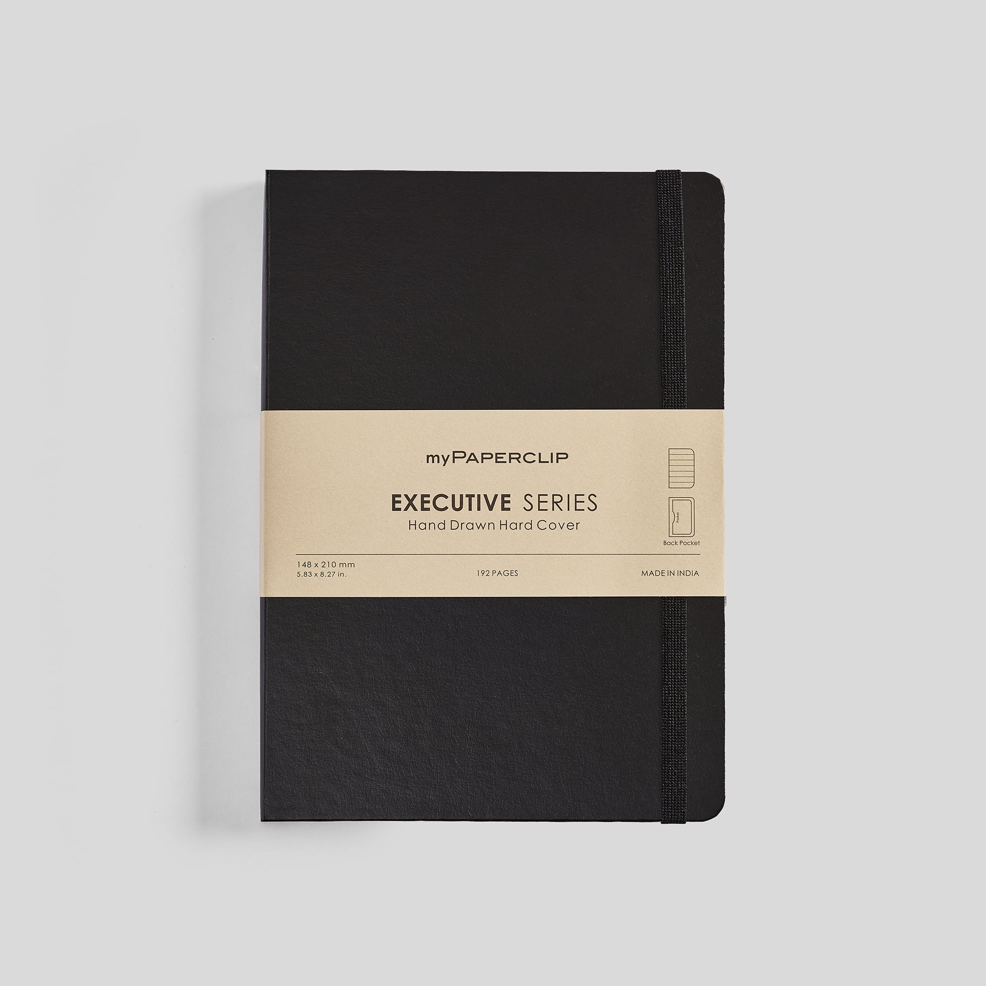 Executive Ruled Paper myPAPERCLIP Executive Series Notebook, Hard Cover, A5 (5.83