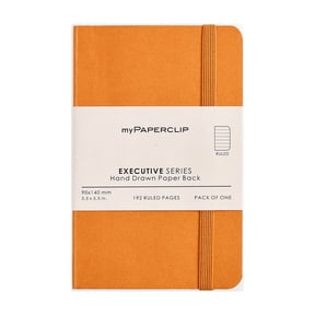 myPAPERCLIP Executive Series Notebook, Soft Cover, Small (3.5" x 5.5"), Ruled, Orange
