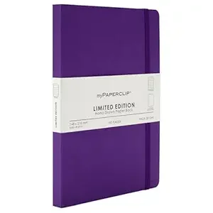 myPAPERCLIP Limited Edition Notebook, Soft Cover, A5 (5.83" x 8.27"), Grid, Amethyst