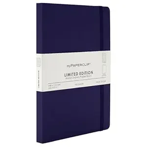 myPAPERCLIP Limited Edition Notebook, Soft Cover, A5 (5.83" x 8.27"), Ruled, Aubergine