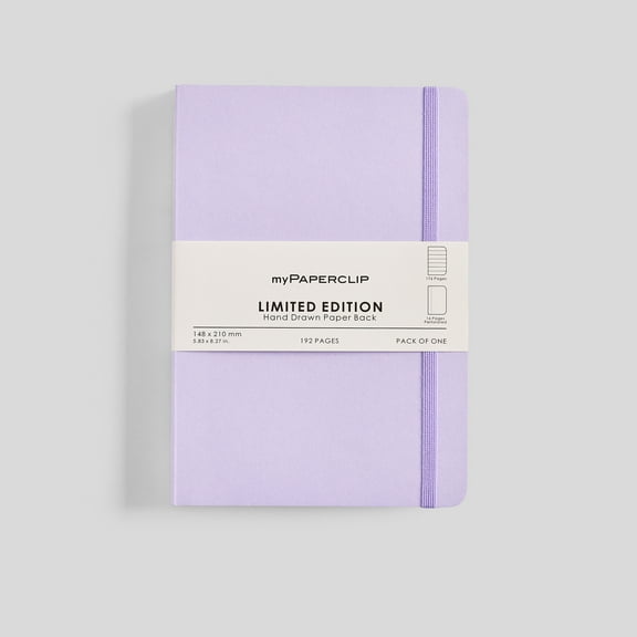 myPAPERCLIP Limited Edition Notebook, Soft Cover, A5 (5.83" x 8.27"), Ruled, Lilac