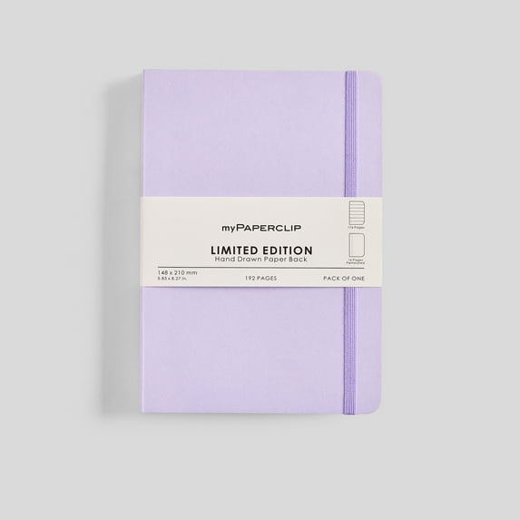 myPAPERCLIP Limited Edition Notebook, Soft Cover, A5 (5.83" x 8.27"), Ruled, Lilac
