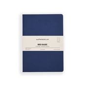myPAPERCLIP NeoBasic Notebook, Soft Cover, A5 5.83" x 8.27", Ruled, Blue