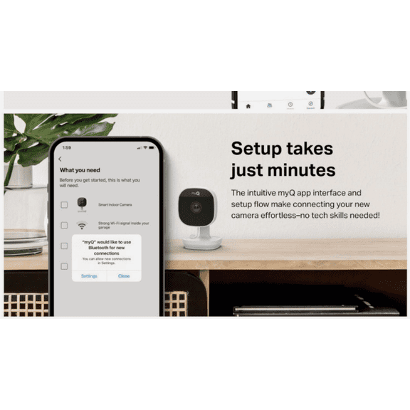 myQ Smart Indoor Camera - Pack of 2 Residential Use, Standard Application