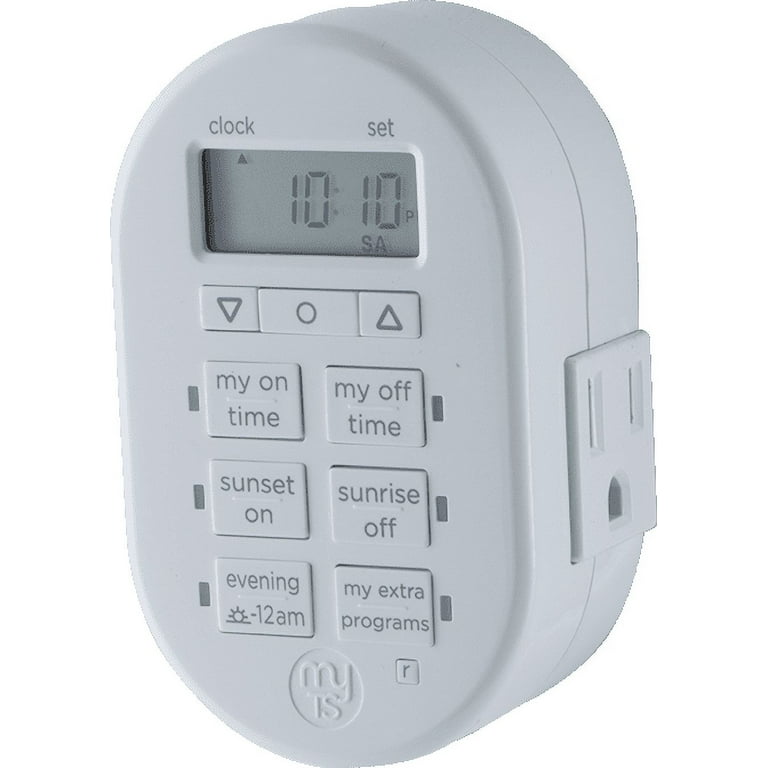 myTouchSmart 2-Outlet Plug-In 7-Day SunSmart Digital Timer, 35150